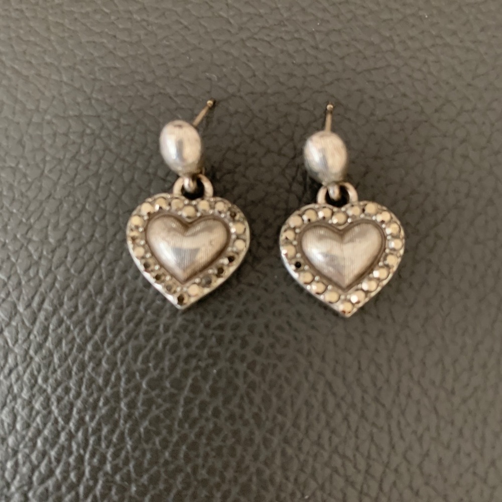 Brighton puffy heart earrings
